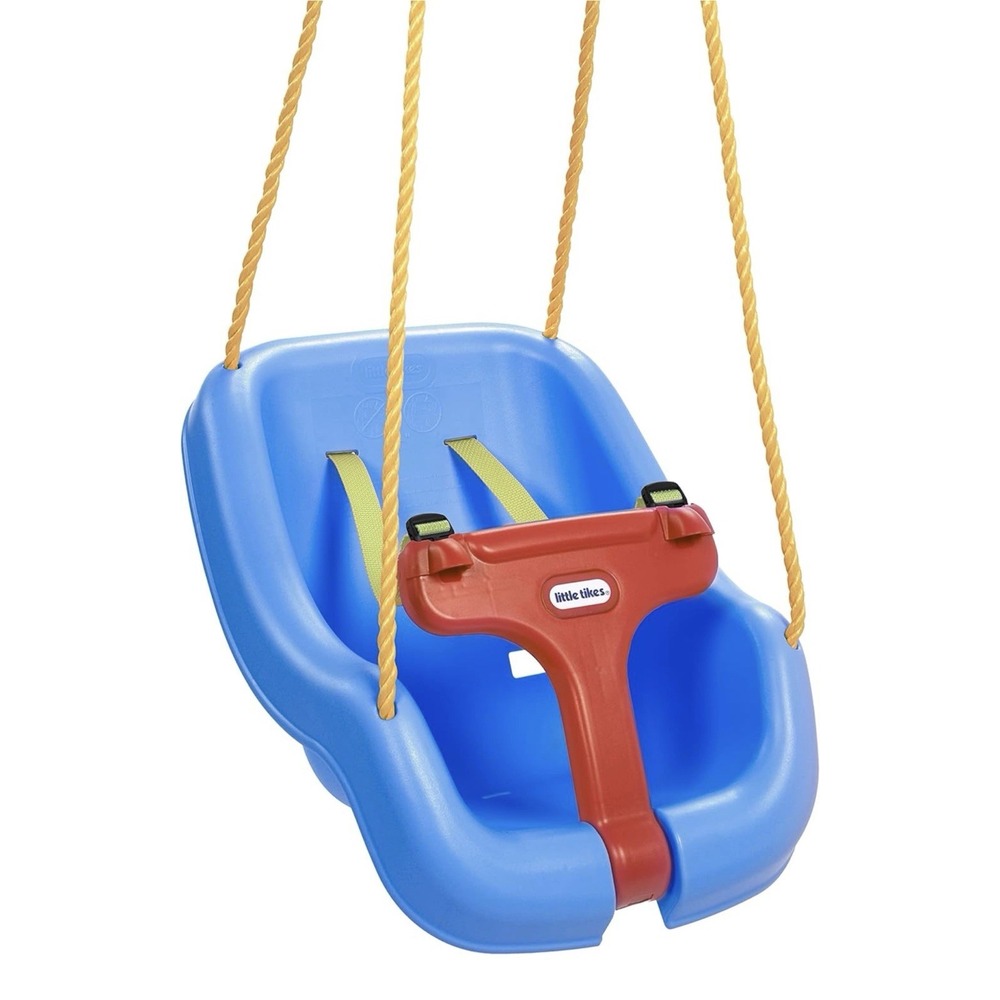 Snug 'n Secure Blue Swing with Adjustable Straps, 2-in-1 for Baby and Toddler...